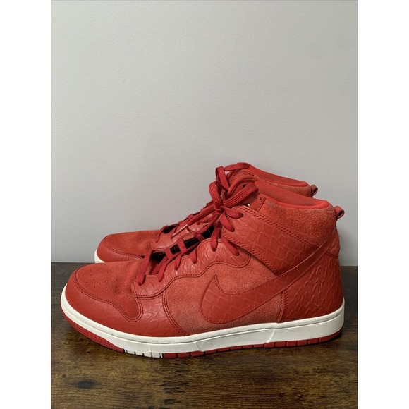Nike Mens Dunk Comfort Python Red 705433-600 Lace Up Sneakers Shoes Size 12 - Picture 3 of 7